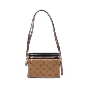 Louis Vuitton Pochette LV Monogram Reverse Shoulder Bag Lamb Leather Black